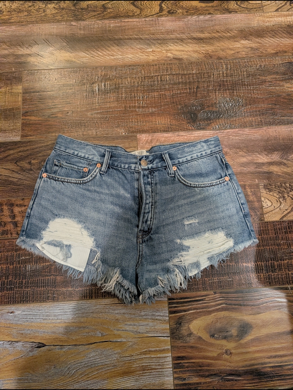We The Free Distressed Denim Jean Shorts